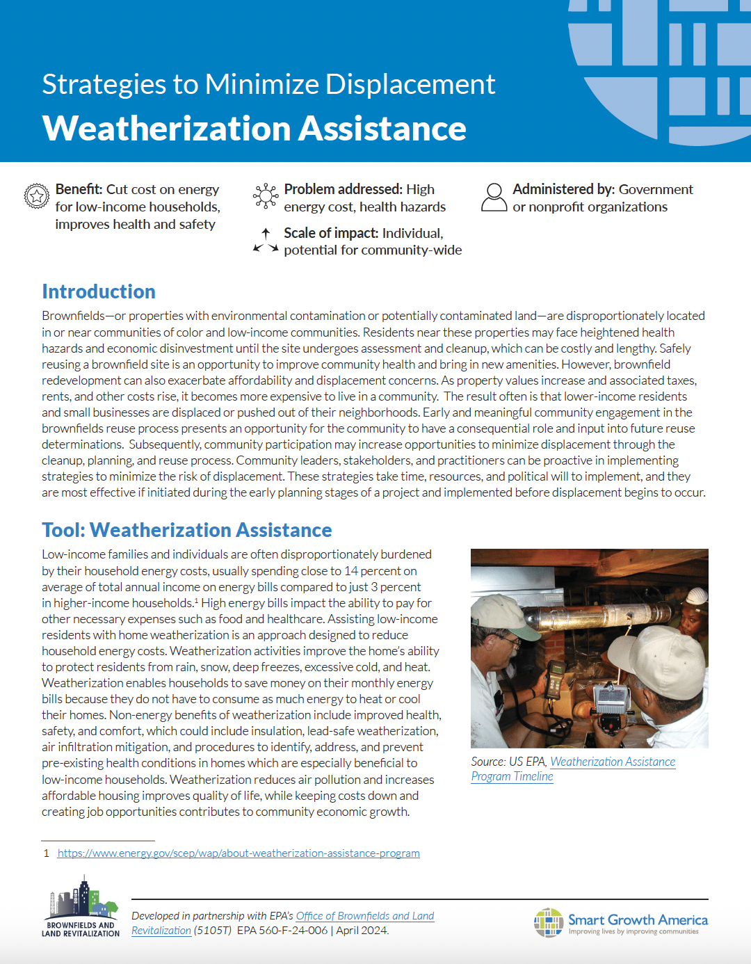 Strategies to Minimize Displacement: Weatherization